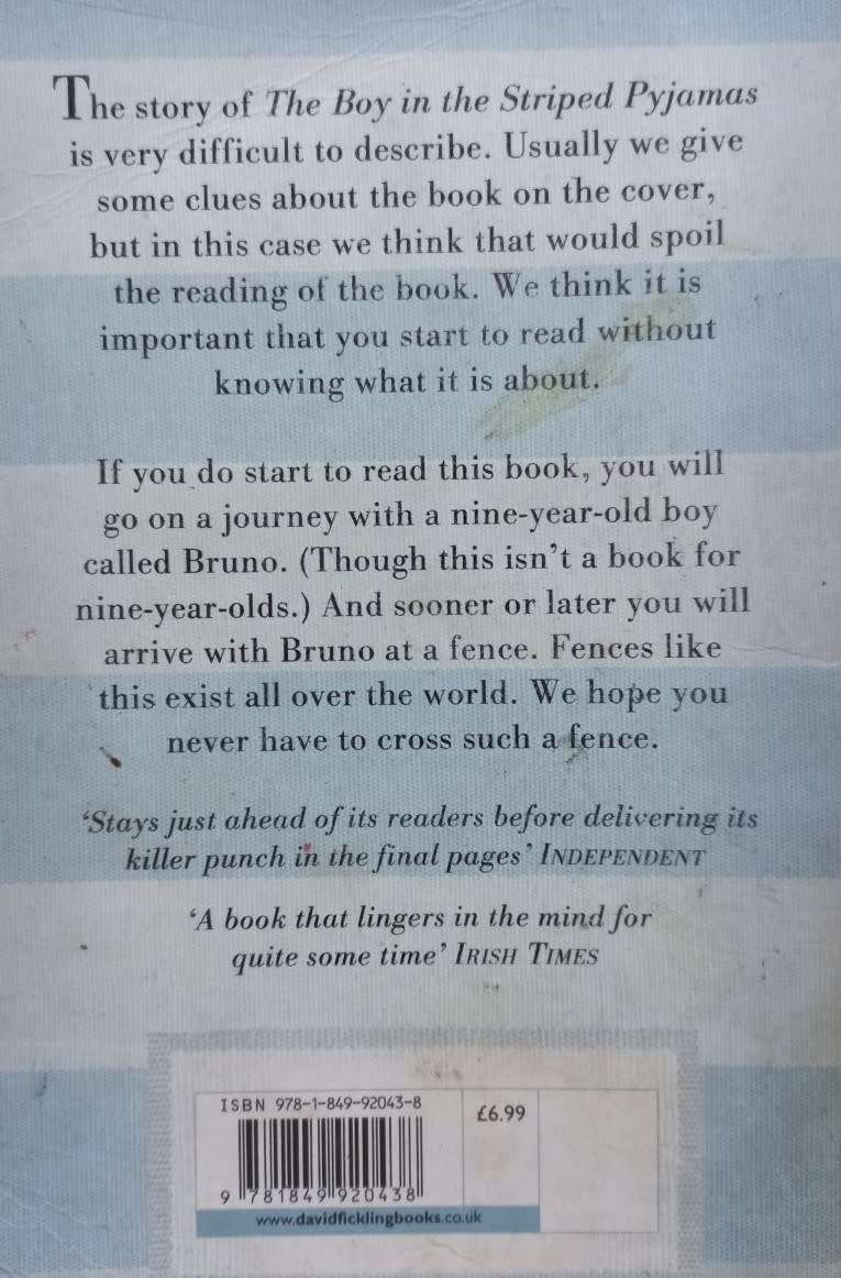 The Boy in the Striped Pyjamas - John Boyne - Softcover - 216 Pages