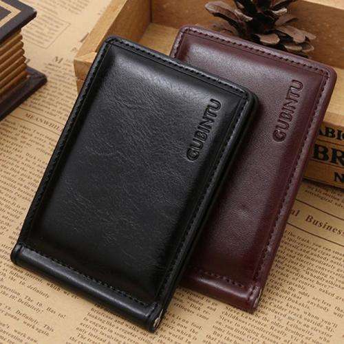 Men's leather wallet L-shape