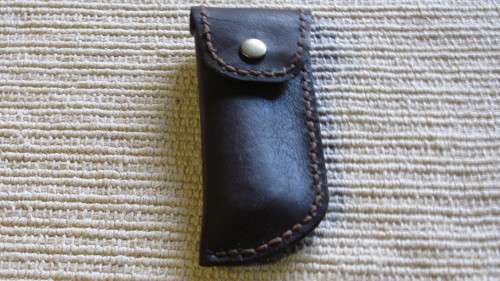 Kershaw Pocket Knife With Leather Sheath