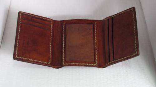 Genuine Leather Tri-fold Wallet