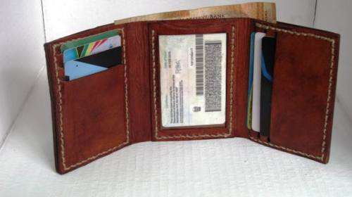 Genuine Leather Tri-fold Wallet