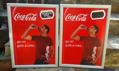 NOT 1 BUT 2 COCA - COLA ADVERTISING BOARDS