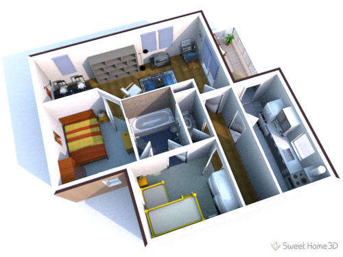Sweet Home 3D, easy PC software for Interior Design Architect + Bonus CAD Software