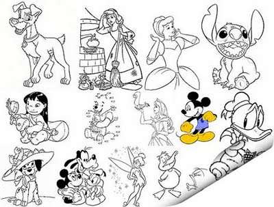 900 Disney Coloring Pages - Just ready to Print and Color! Lion King, 101 Dalmations, + BONUS GAMES
