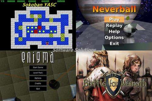 Games Collection Strategy, Puzzle, Neverball Test of Skill & Sokoban YASC Games for PC / Laptops New