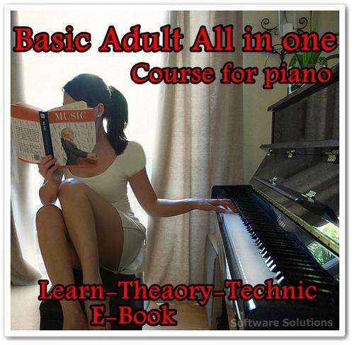 Basic Adult All in One Course for Piano - LEARN-THEORY-TECHNIC E-BOOK