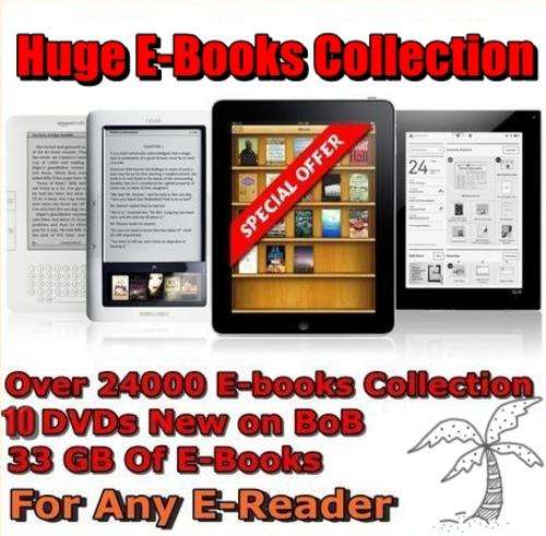 Over 24000 E-Books Collection 10 DVDs New on BoB Reading Holiday Special Offer 33GB