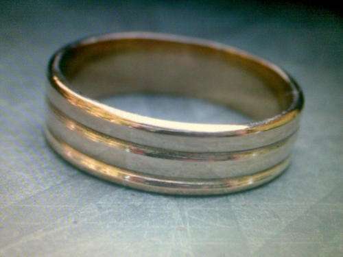 MENS / LADIES BRASS RING WITH 3 LINES Handmade Jewellery ALL SIZES ARE AVAILABLE