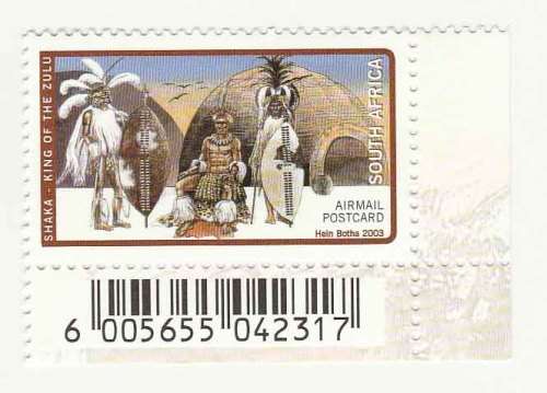 RSA SACC 1569: 24.9.2003: SHAKA KING OF THE ZULUS MNH