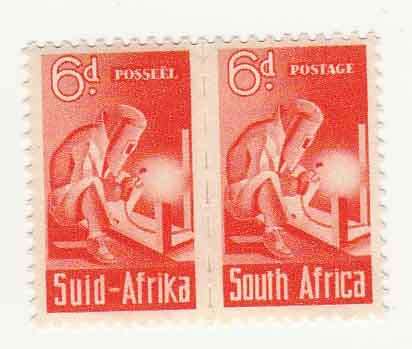 1942-1944 War Effort Reduced Sizes in pairs SACC 101 MNH