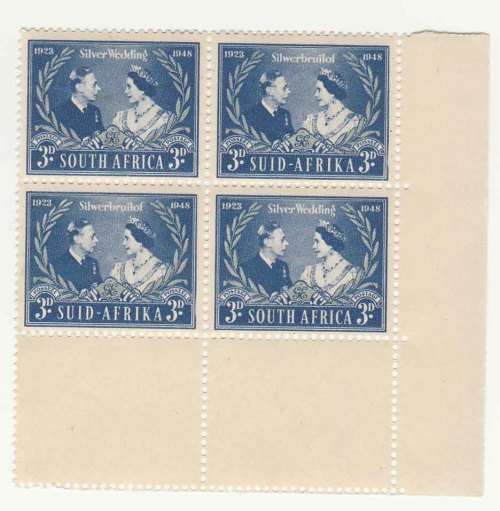 UNION 1948 3d SILVER WEDDING MNH (SACC124)