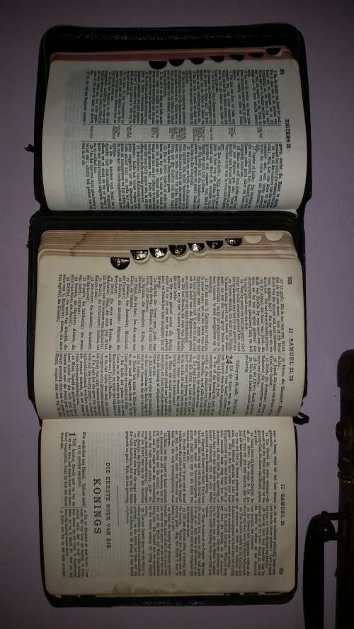 Vintage Box Case and Old Bibles.