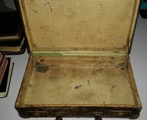Vintage Box Case and Old Bibles.