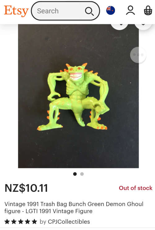 Vintage Trash Bag Bunch Pvc figure.