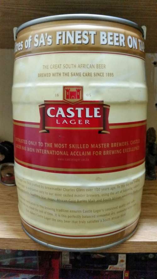 Castle Lager 5L Keg With Tap.