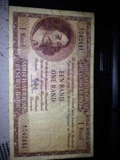 SOUTH AFRICA R1 NOTE  DE KOCK