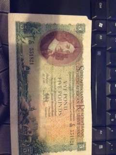 VYF POND - FIVE POUNDS NOTE