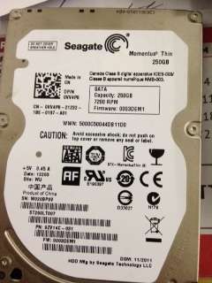 SEAGATE HARD DRIVE 250 GIG