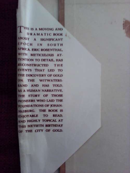 Gold Bricks and Mortar by Eric Rosenthal. H/C. 186 pp. 1946 400gm