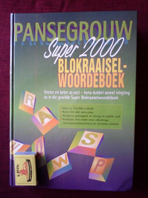 Super 2000 Blokraaiselwoordeboek deur LL Pansegrouw. H/B. Groot formaat. 975 pp.