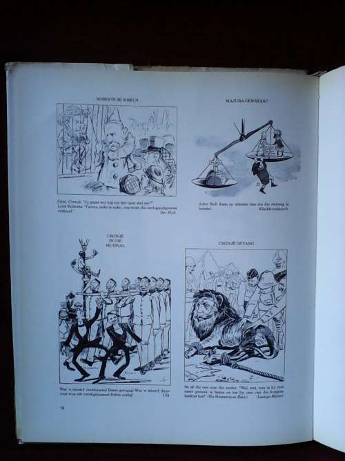 Spotprente van die Anglo-Boereoorlog deur MCE van Schoor. Groot formaat. H/B.