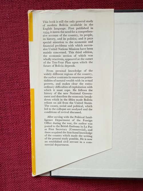 Bolivia, a Land Divided by Harold Osborne. 3rd ed 1967. H/C with jacket. 181 pp.