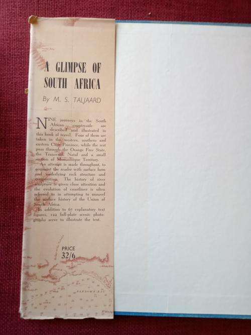 A Glimpse of South Africa by MS Taljaard. 1st 1949. H/C with jacket. Large format. 226 pp.