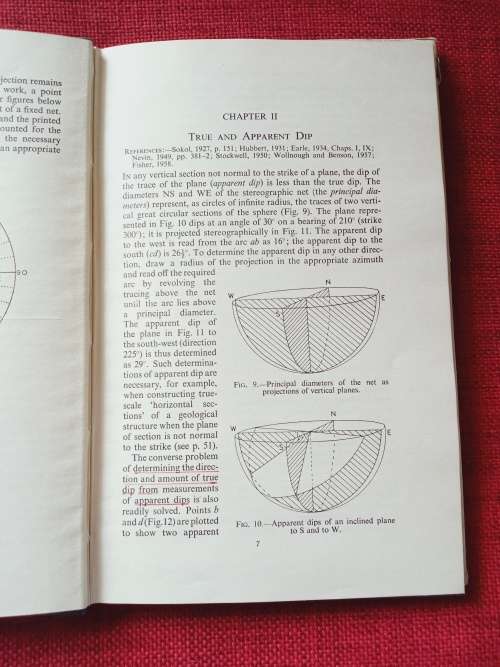 The Use of Stereographic Projection in Structural Geology by FC Phillips. Reprint 1963. H/C. 86 pp.