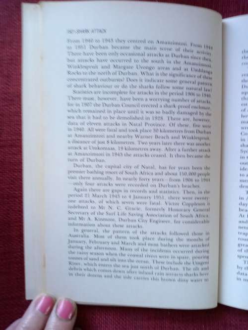 Shark Attack by Victor Coppleson and Peter Goadby. Revised edition 1988. S/C. 262 pp.