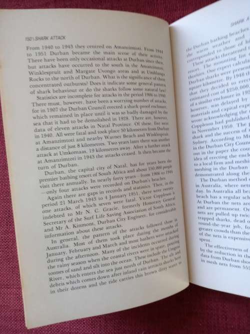 Shark Attack by Victor Coppleson and Peter Goadby. Revised edition 1988. S/C. 262 pp.