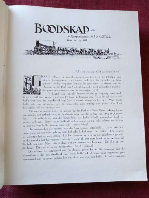 Gedenkboek van die Ossewaens op die Pad van Suid-Afrika Eeufees 1838-1939. H/B. 1940.