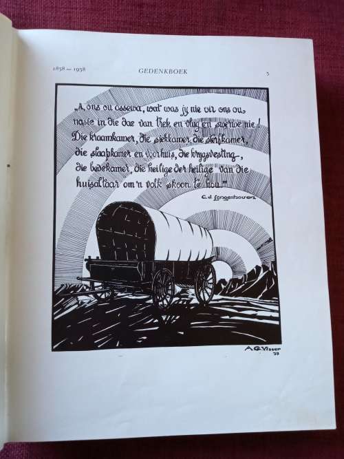 Gedenkboek van die Ossewaens op die Pad van Suid-Afrika Eeufees 1838-1939. H/B. 1940.