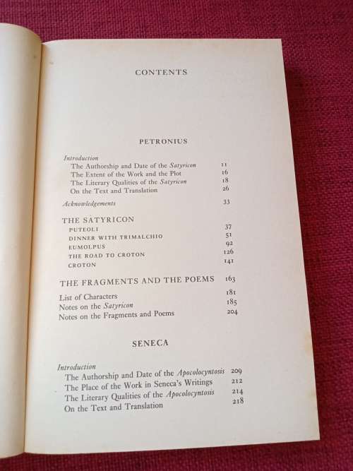 Petronius: The Satyricon / Seneca: The Apocolocyntosis. Revised ed 1986. S/C. Penguin Classics.