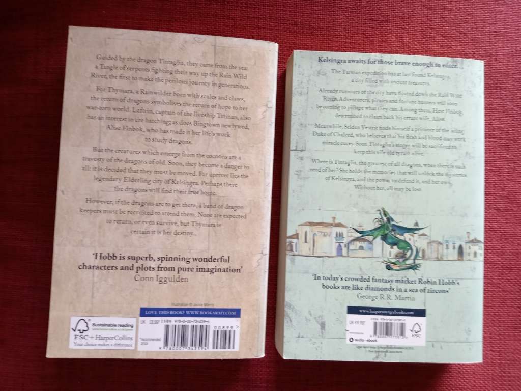 Two Books by Robin Hobb: The Dragon Keeper PLUS City of Dragons . Paperbacks.