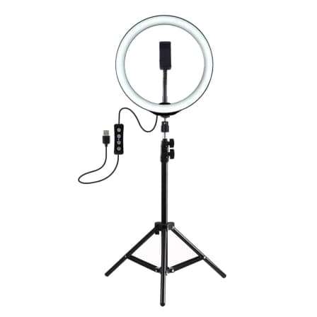 LED Ring Light 10-inch with Tripod Stand Selfie Ringlight Video Photpgraphy Lamp for Youtube Makeup