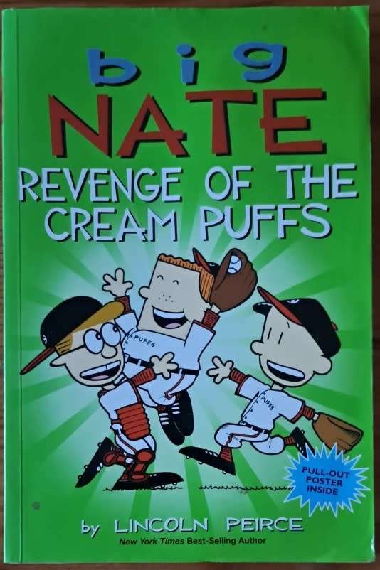 Big Nate revenge of the cream puffs by Lincoln Peice, graphic comic cartoon book strip novel kids