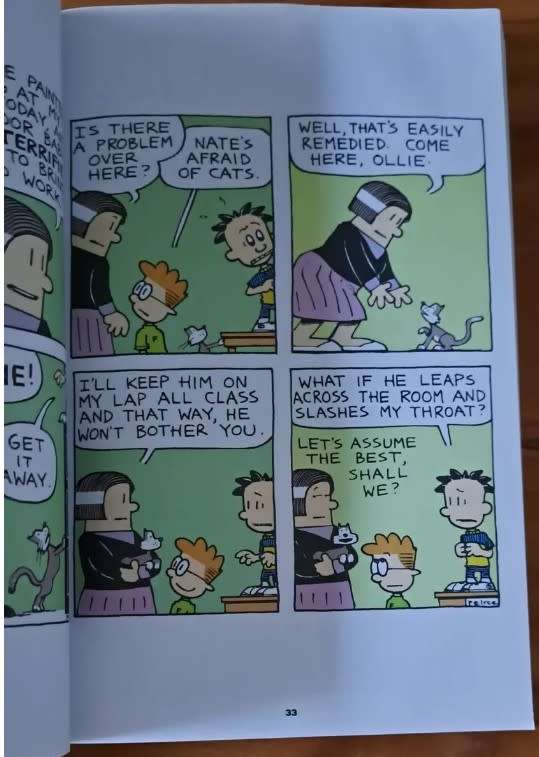 Big Nate revenge of the cream puffs by Lincoln Peice, graphic comic cartoon book strip novel kids