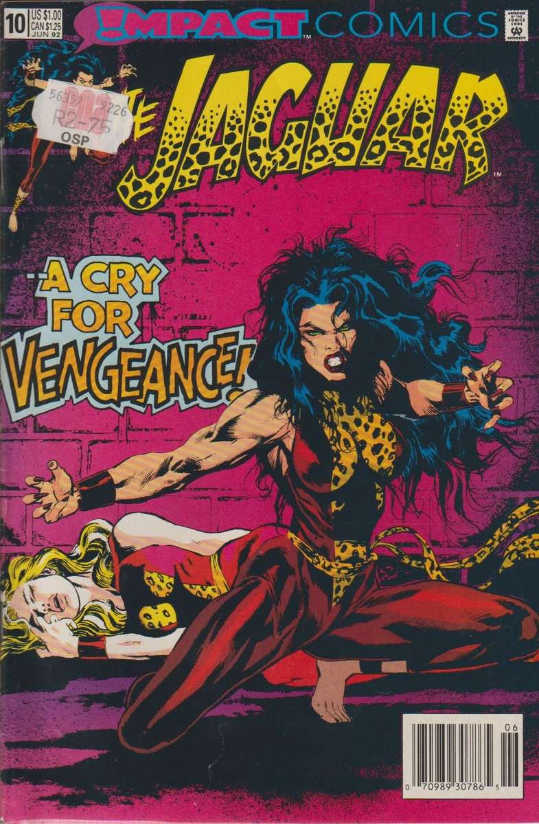 Impact comics The Jaguar #10 (1992) A Cry For Vengence comic book  rare old vintage collectable