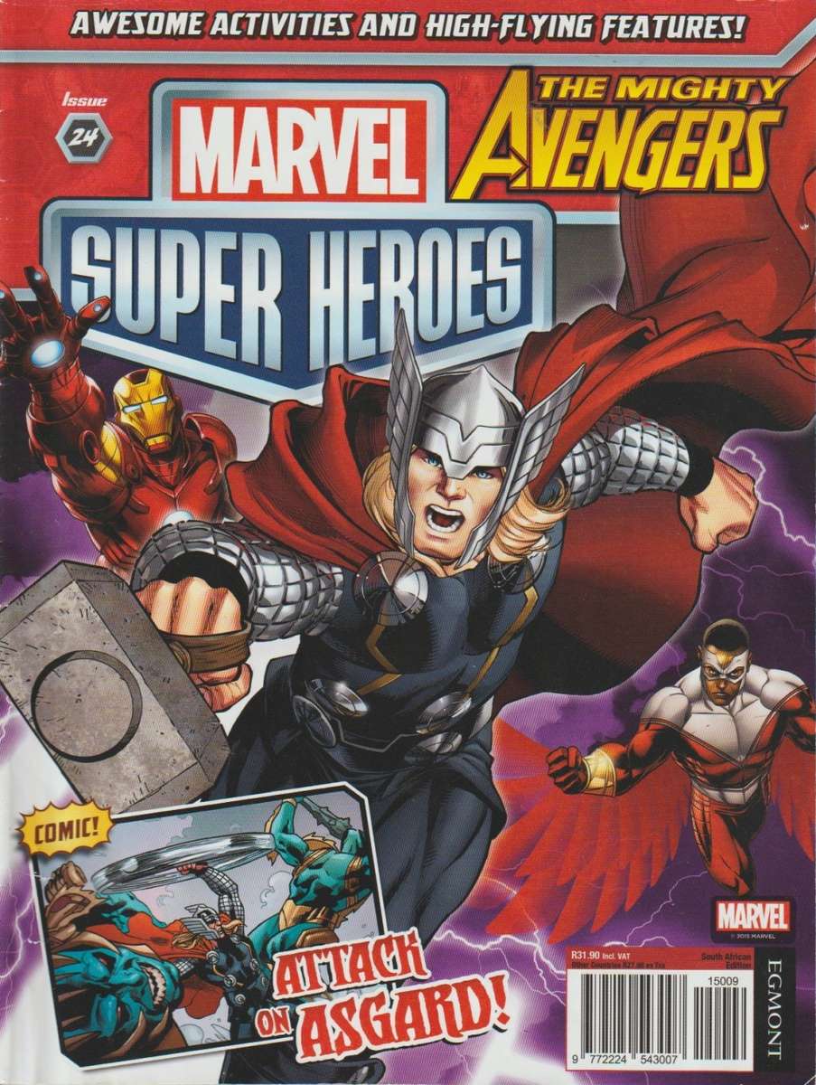 Marvel The Mighty Avengers Activity and comic book x4 for kids children boys
