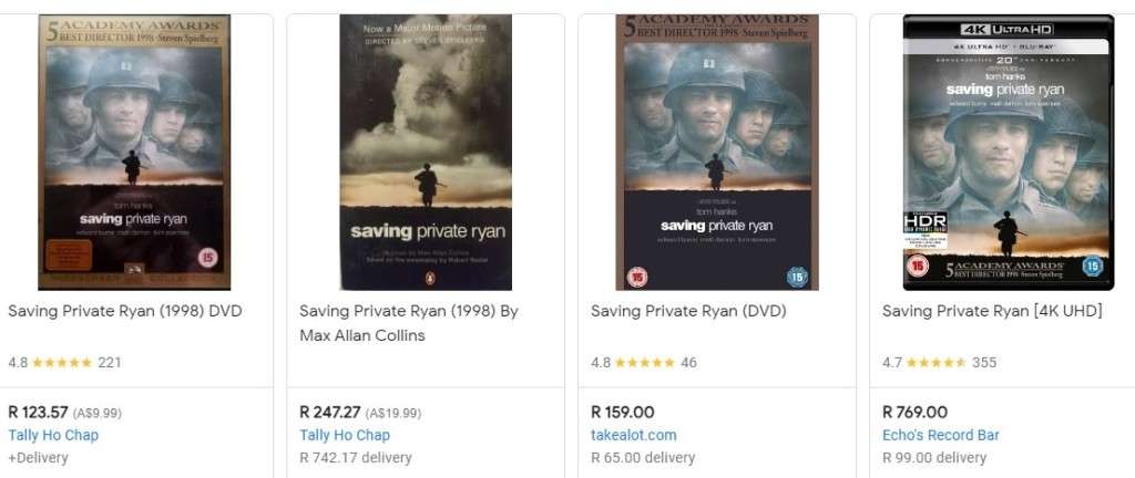 Saving Private Ryan (1998) DVD movie action drama war army collectable recce