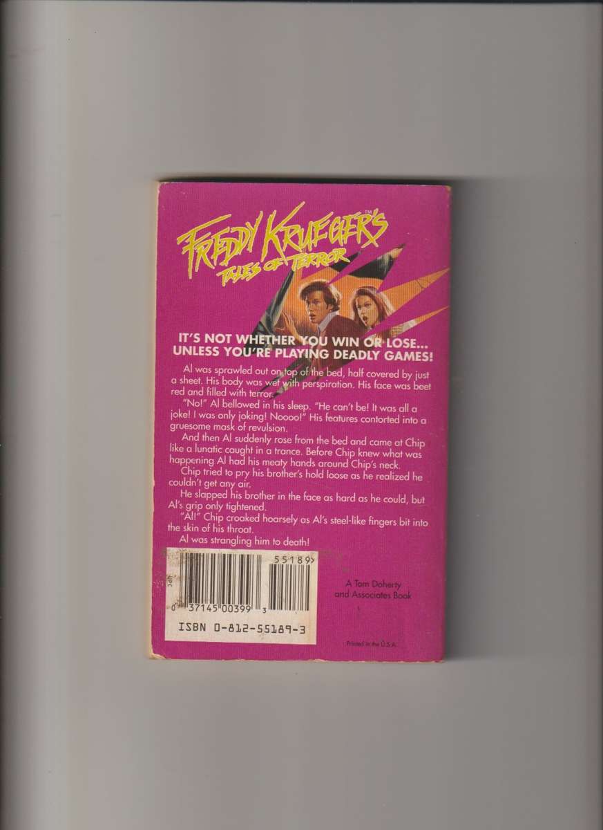 Freddy Krugers Tales Of Terror Fatal Games Bruce Richard 1st printing 1995 rare collectable horror