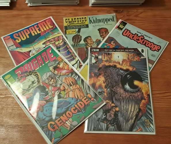 100x High quality White Comic Books backing boards silver and modern age