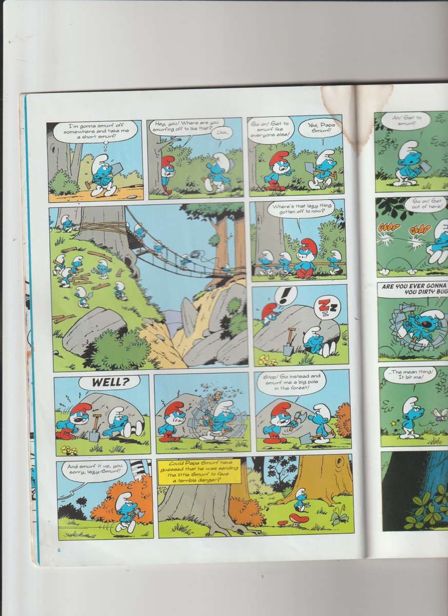 Smurfs By Peyo Purple Smurfs cartoon kids children`s comic book