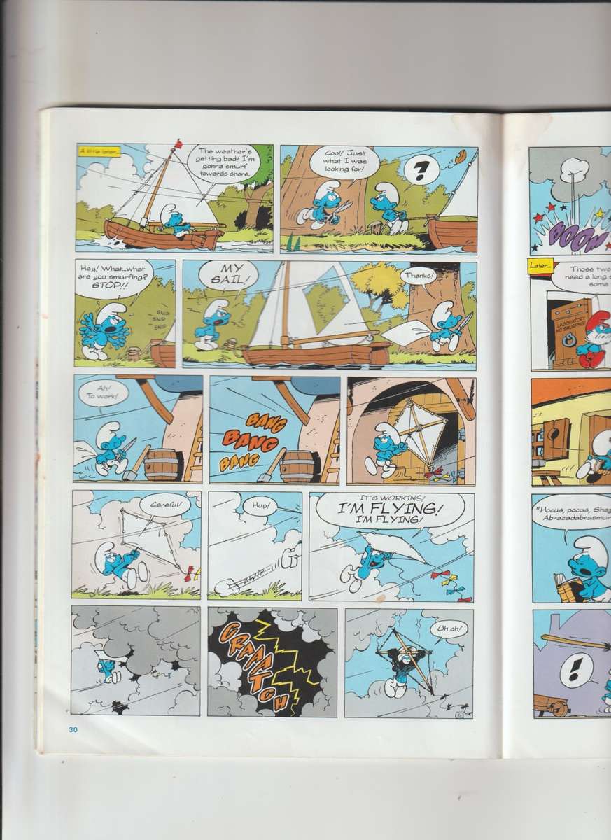 Smurfs By Peyo Purple Smurfs cartoon kids children`s comic book