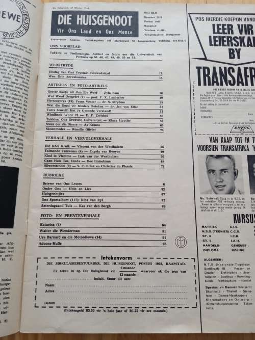 Die Huisgenoot 22 Oktober 1965 tydskrif