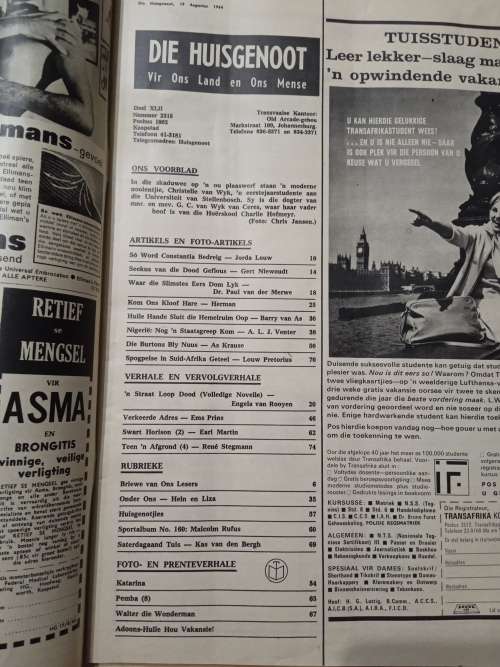 Die Huisgenoot 19 Augustus 1966 tydskrif