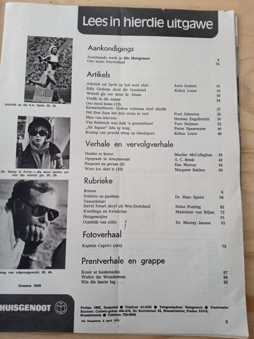 Die Huisgenoot 6 April 1973 tydskrif