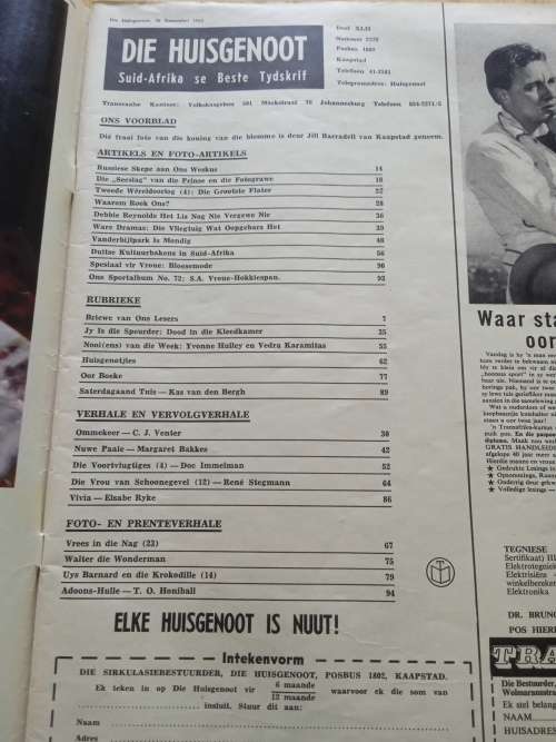 Huisgenoot 20 November 1964 tydskrif