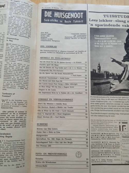 Huisgenoot 16 September 1966 tydskrif