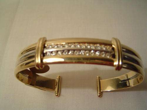 9 ct Gold  Diamond C Bangle 9CT 0.48ct Diamonds